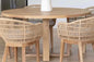 DINING TABLE ROUND Teak Raw Rustic ETA May
